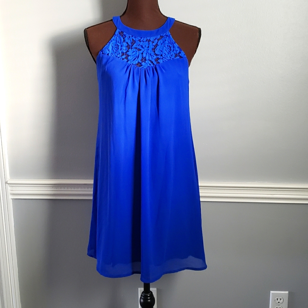 Navy Halter Style Dress